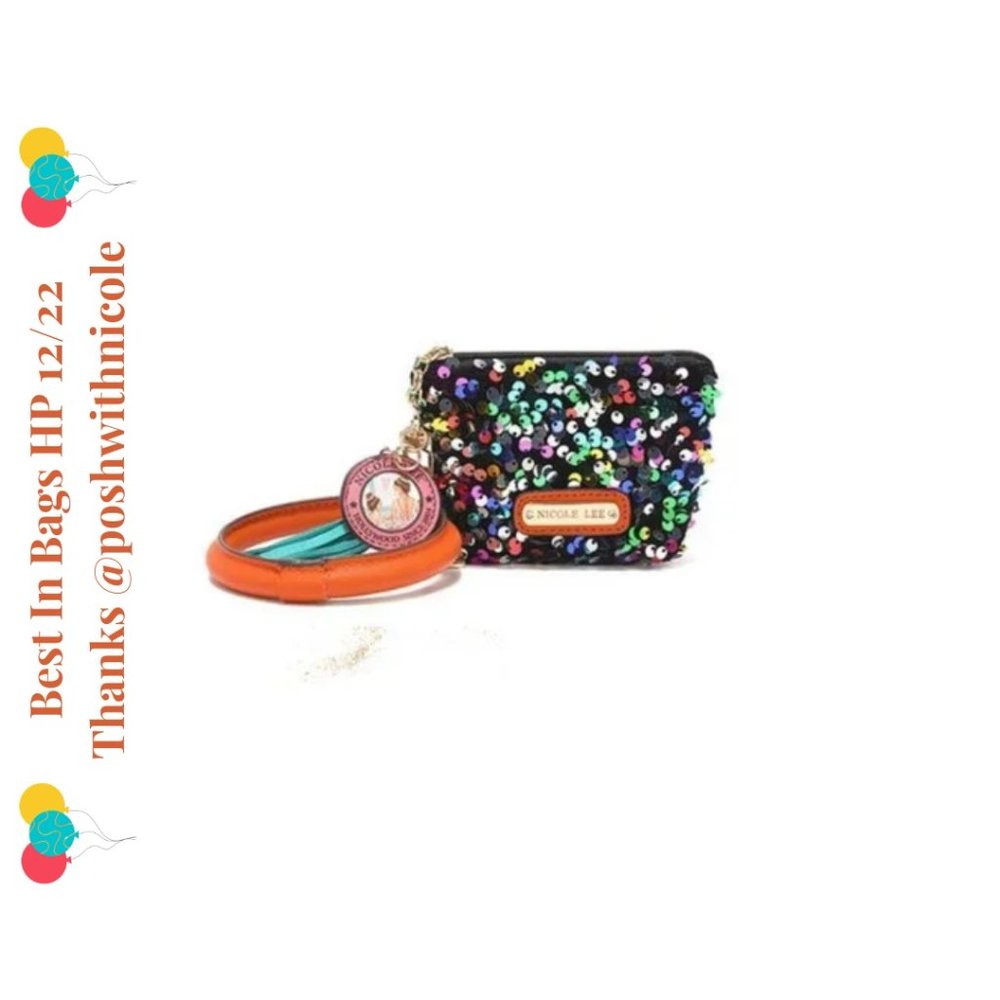 Sequin Pouch Wristlet